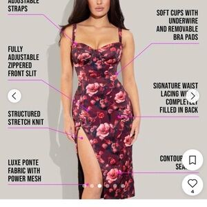 TA3 Corset backed Lushy Midi Dress